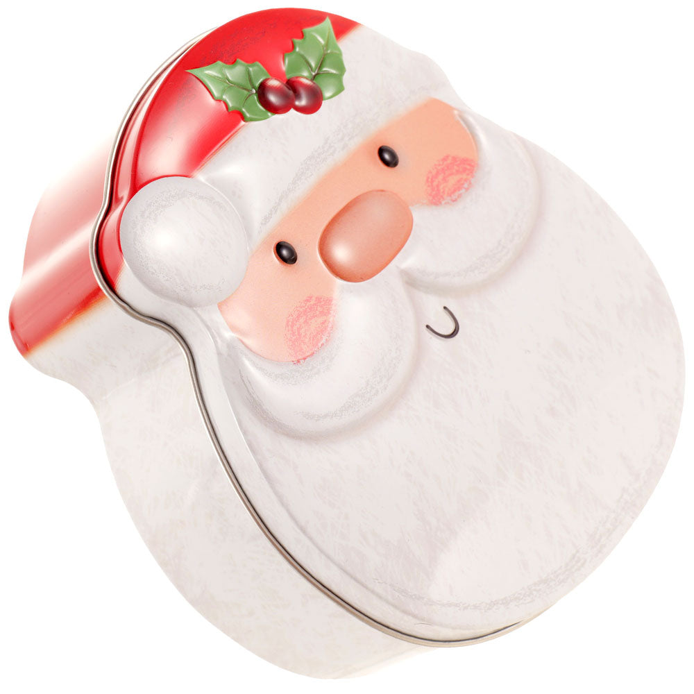 Cutie metalica cu forma de Mos Craciun