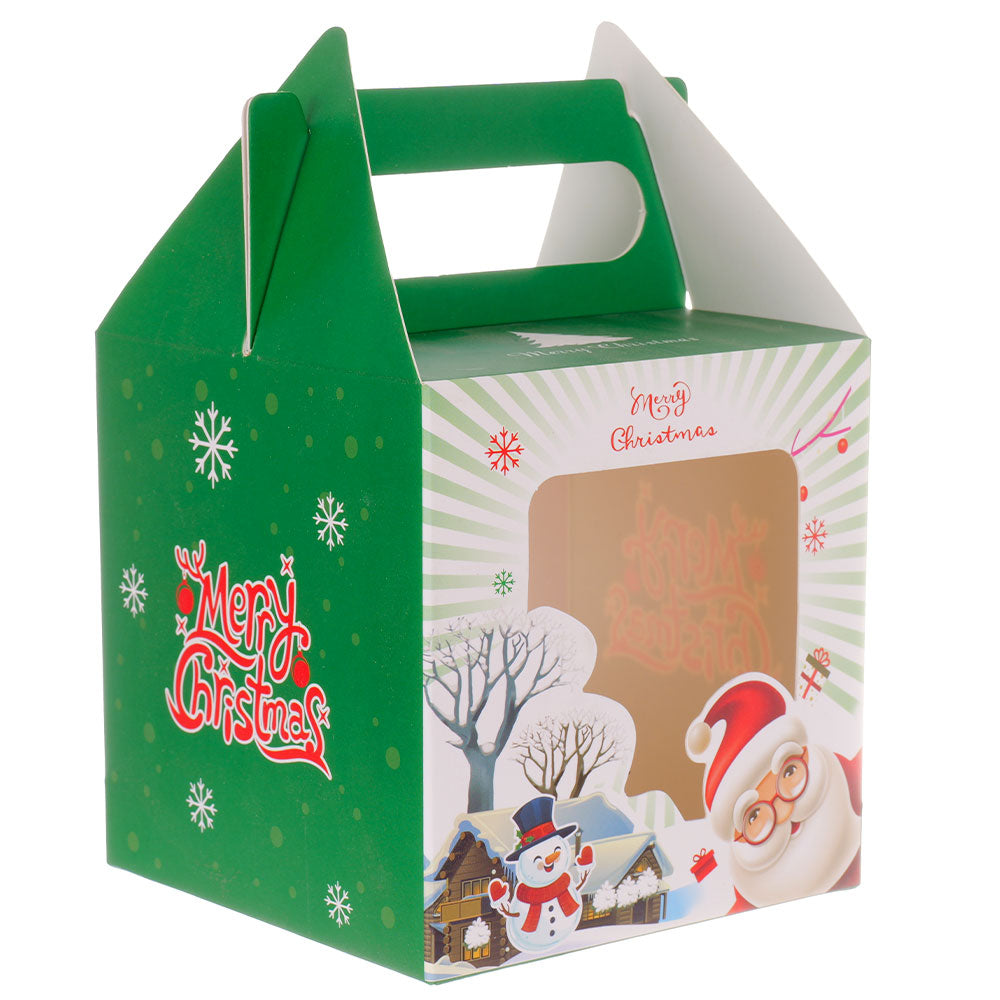 Cutie cani 3D Craciun verde+alb