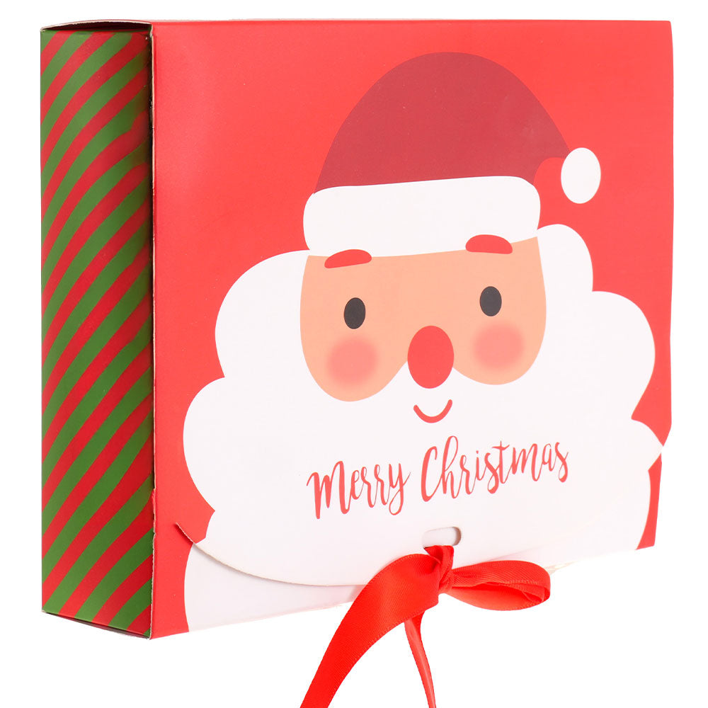 Cutie dreptunghiulara de cadou cu funda MOS CRACIUN