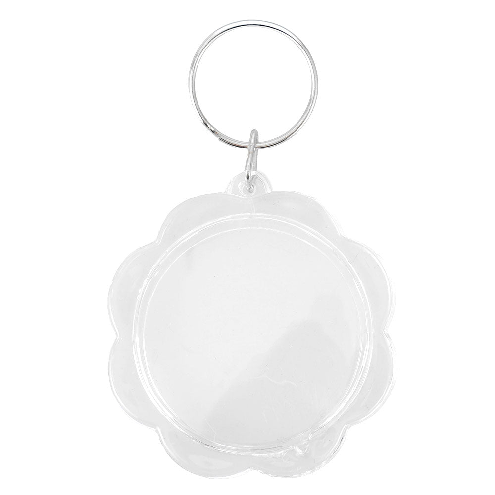 Breloc plastic insertie foto Floare - set 100 buc