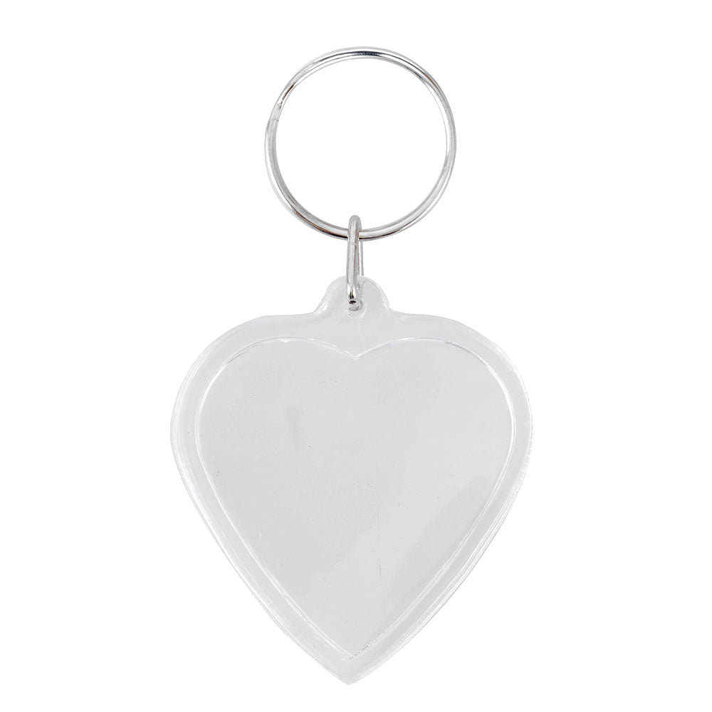 Breloc plastic insertie foto Inima - set 100 buc