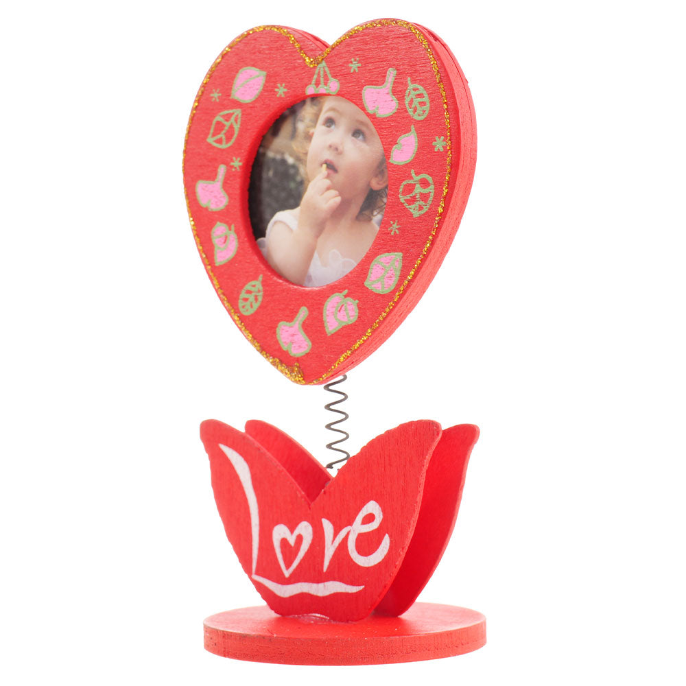 Mini rama foto lemn inimioara