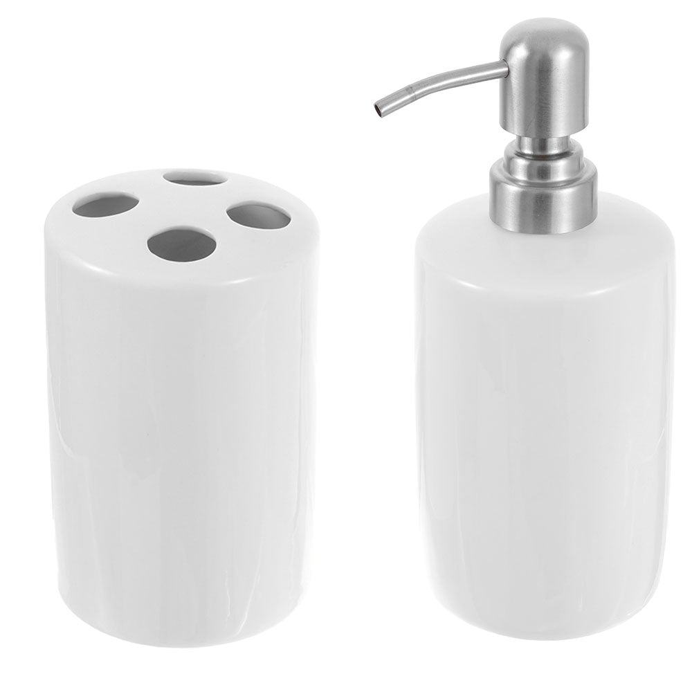 Set de baie dozator sapun + suport periute SUBLIMABILE