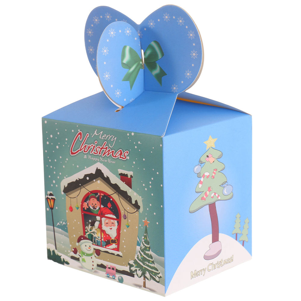 Cutie cani 3D Craciun albastra