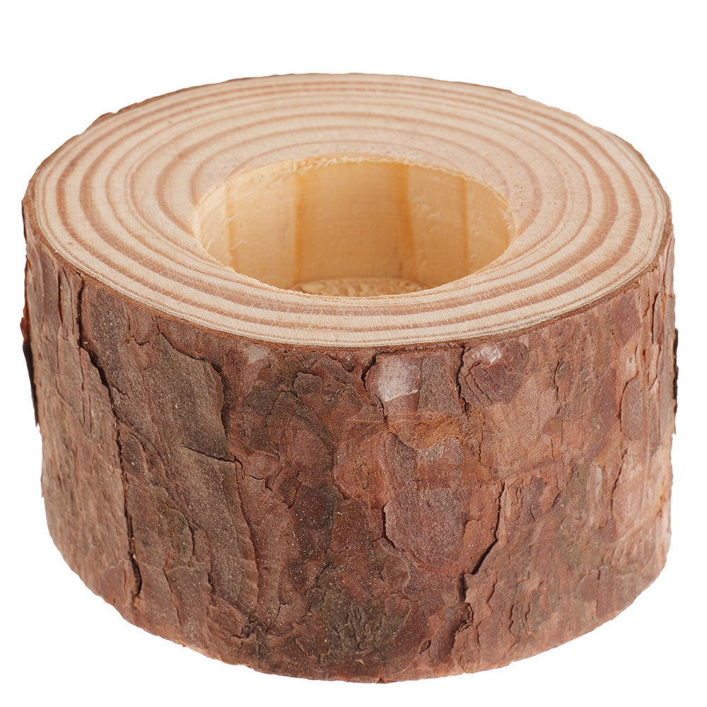 Suport de lumnanare din trunchi de copac