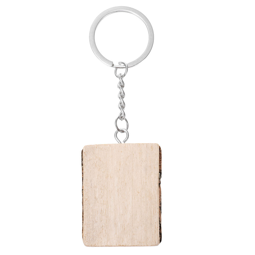 Breloc din bucata de lemn bruta