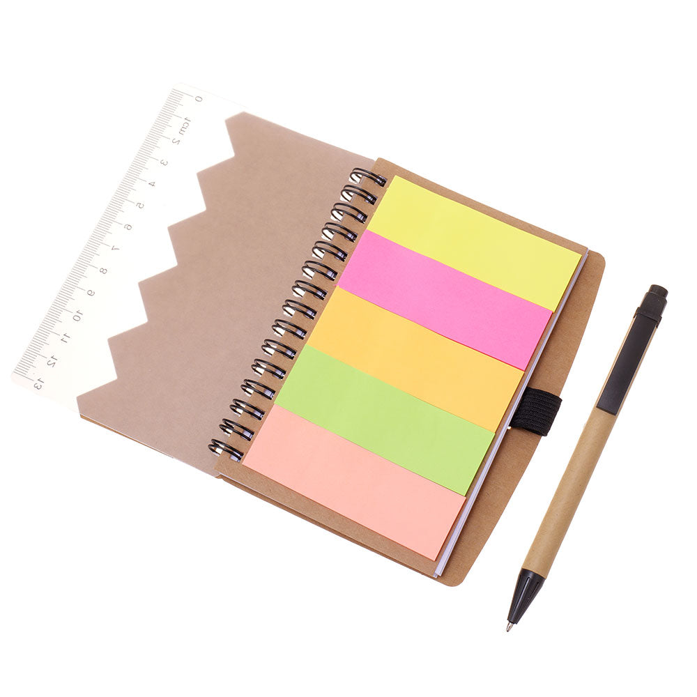 Agenda multifunctionala cu pix si notite adezive A6