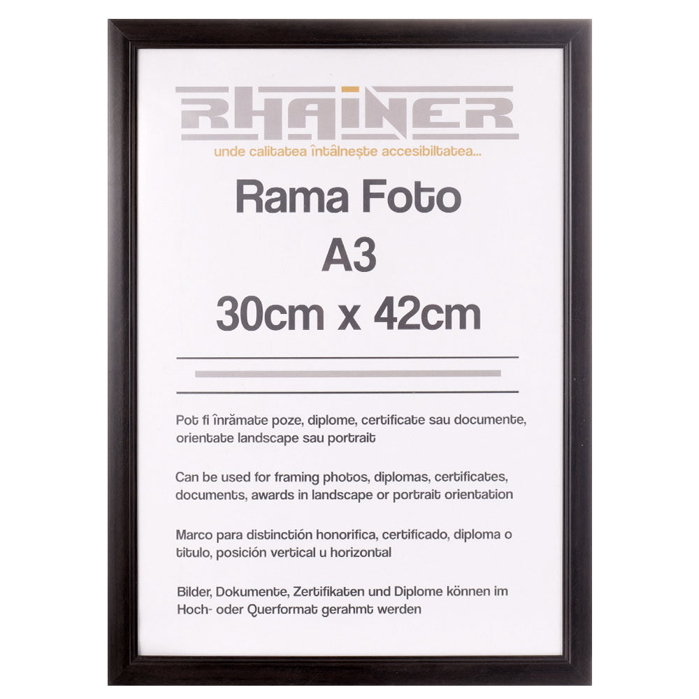 Rama foto Madrid negru A3