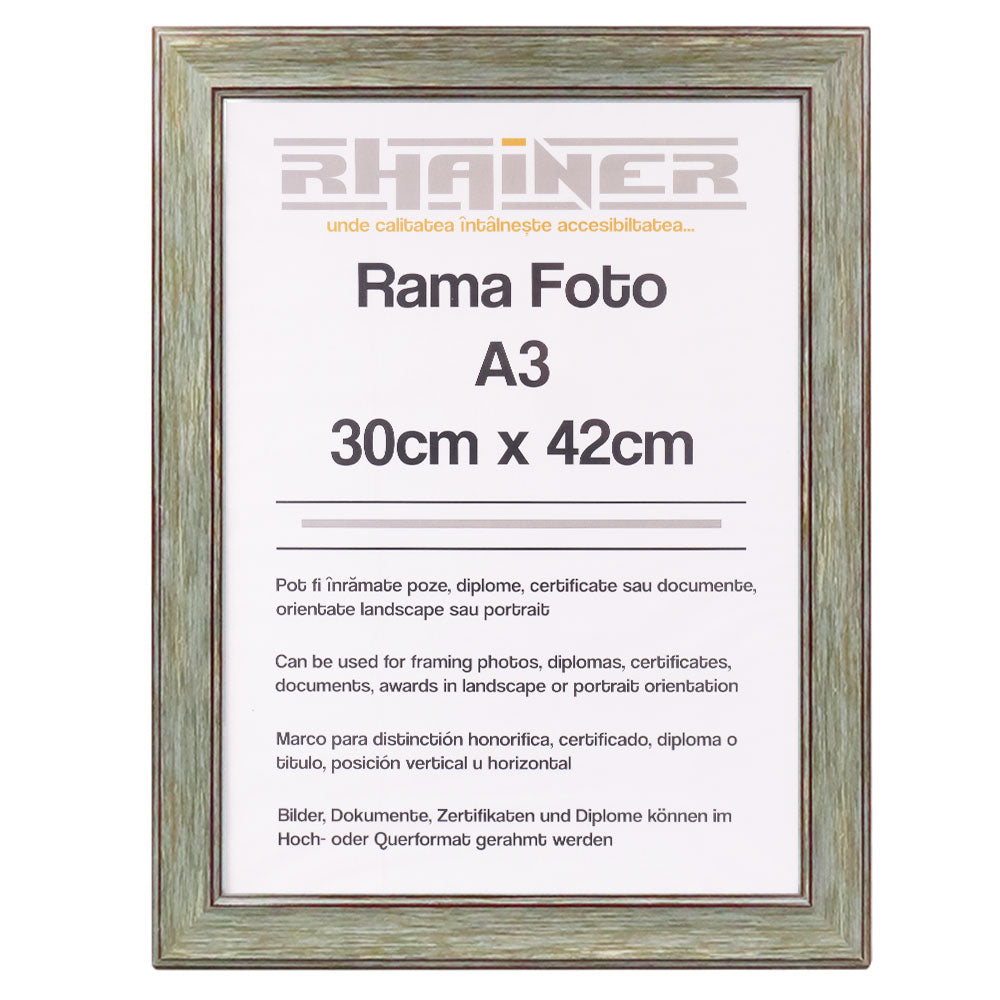 Rama foto Malaga verde+visiniu A3