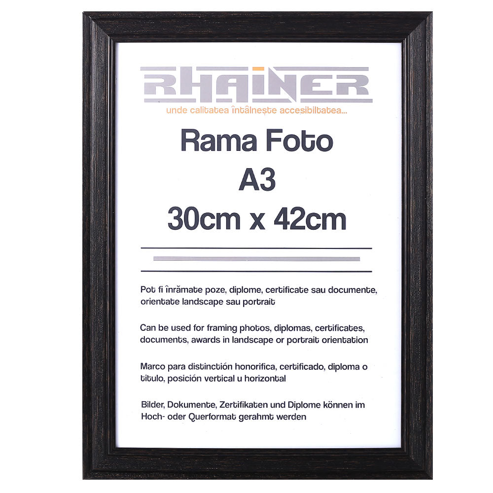 Rama foto Bilbao negru A3