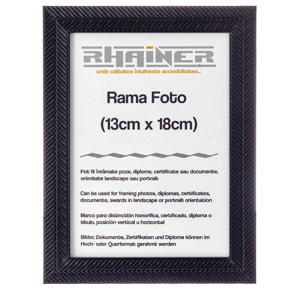 Rama foto Leon negru texturat 13x18