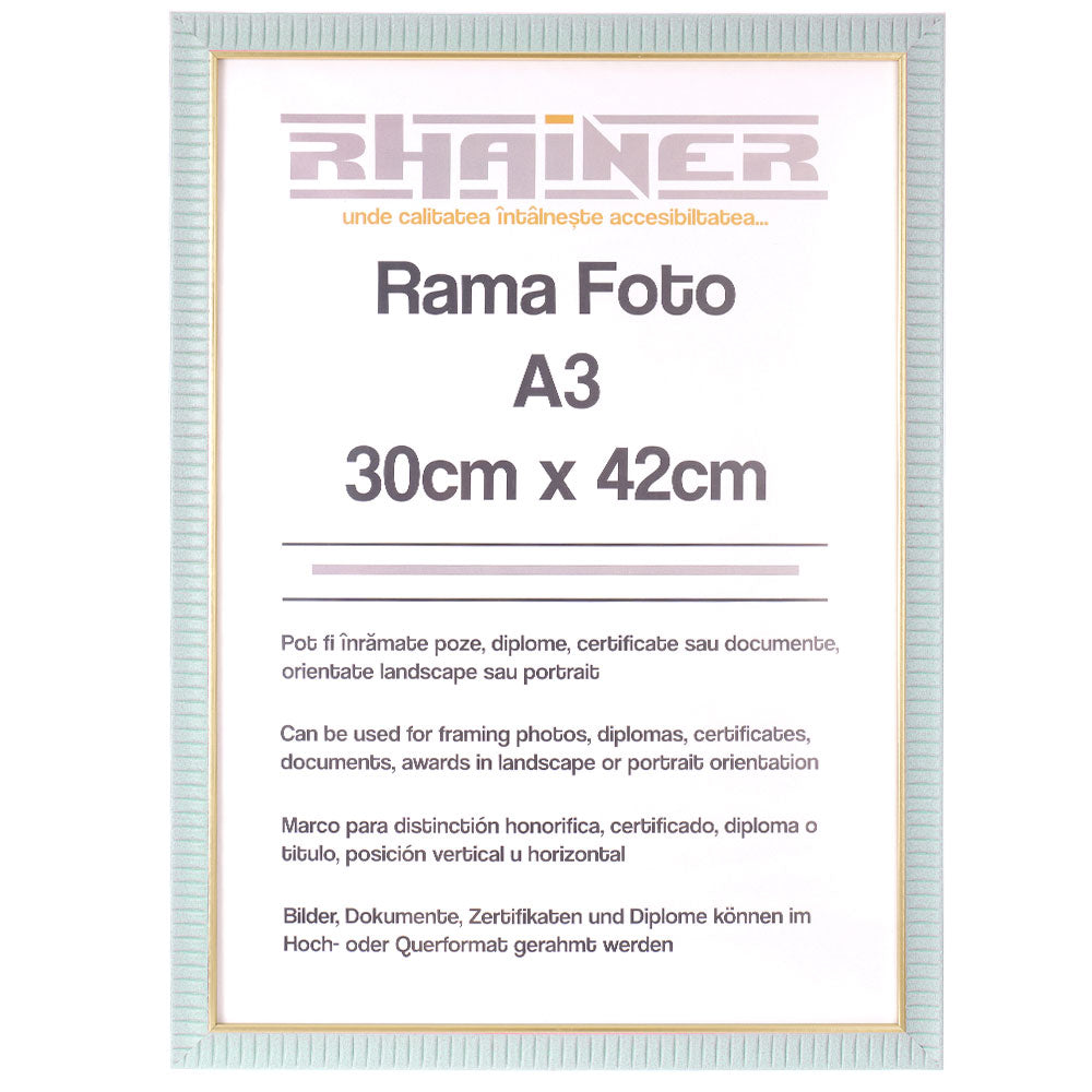 Rama foto Merida bleu+auriu A3