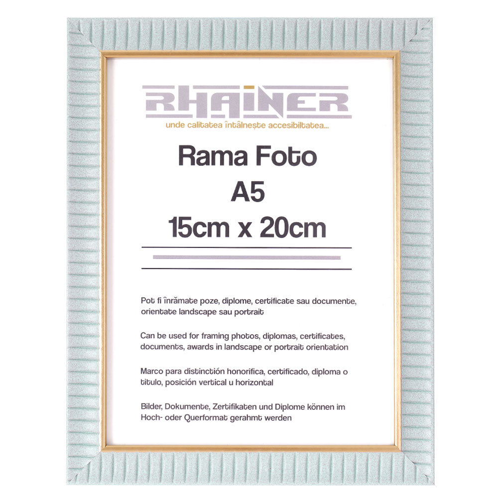 Rama foto Merida bleu+auriu A5