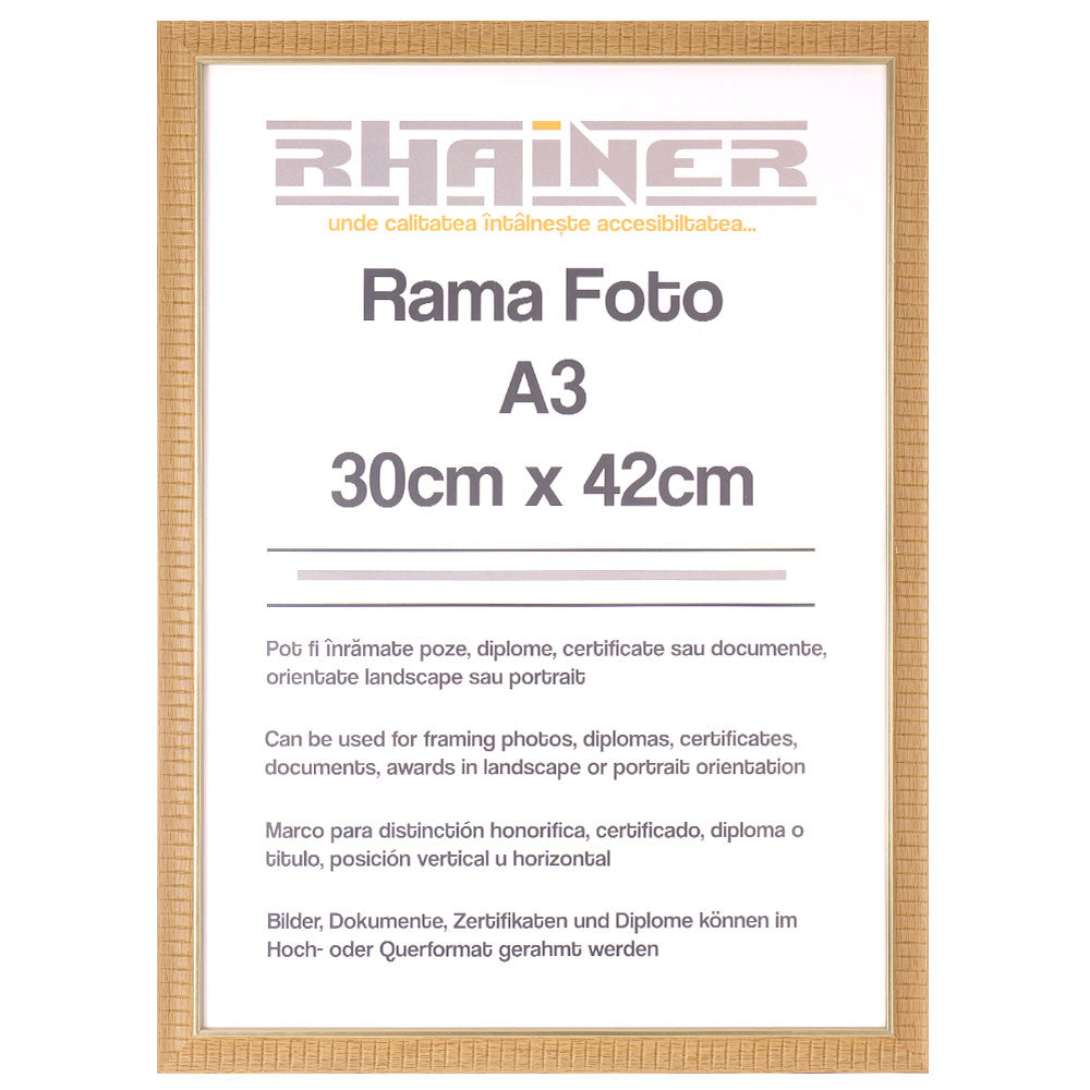 Rama foto Merida cafe+auriu A3