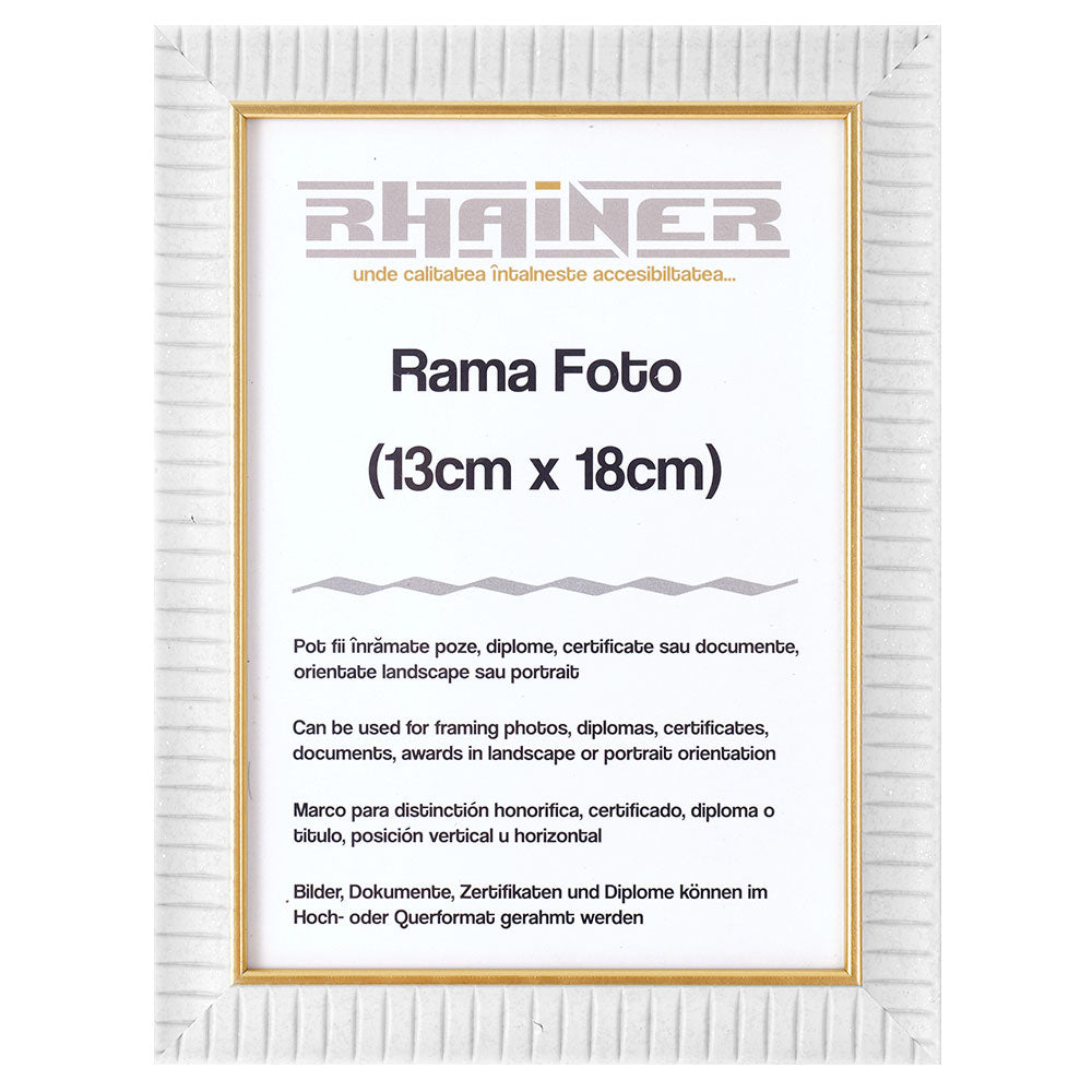 Rama foto Merida alb+auriu 13x18