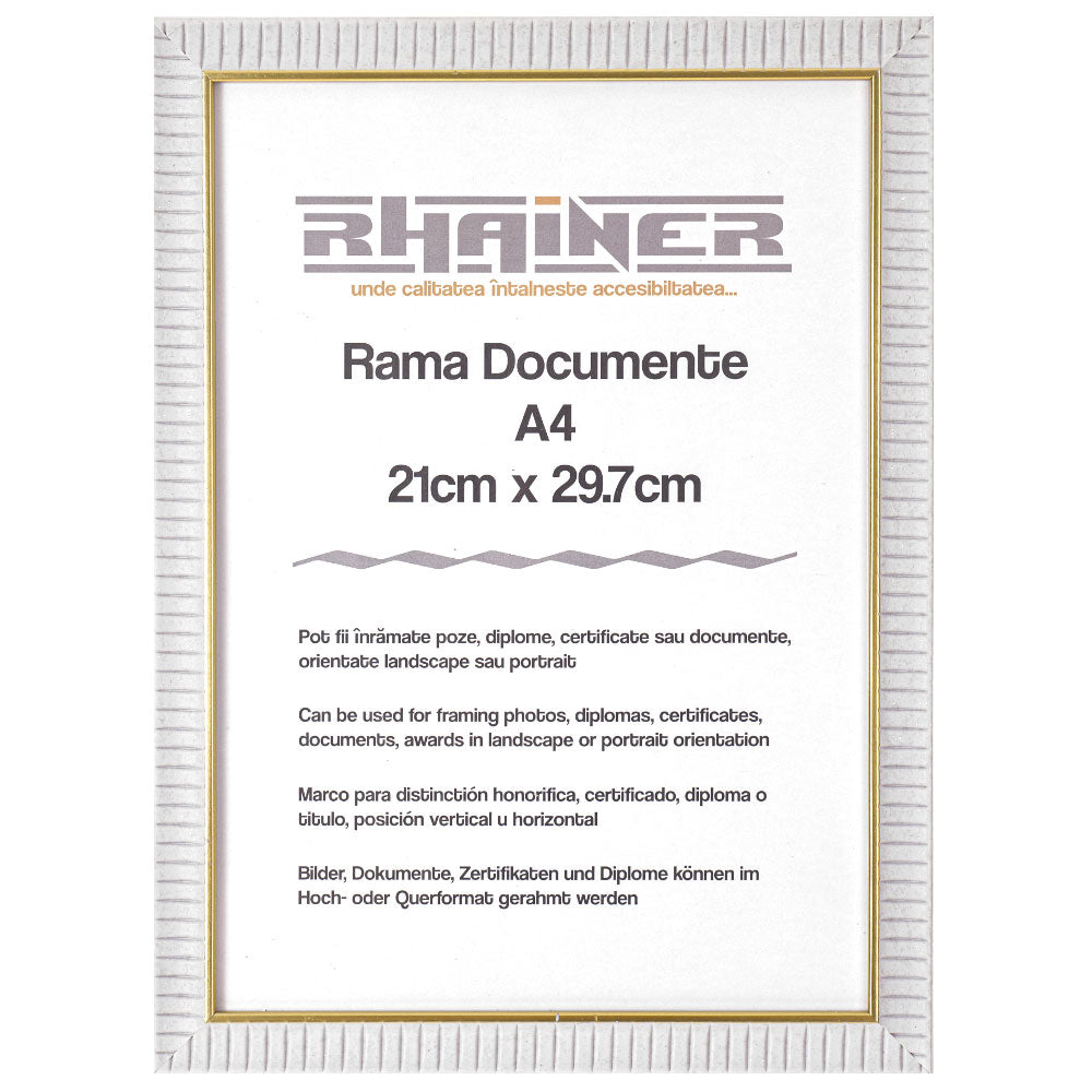 Rama foto Merida alb+auriu A4