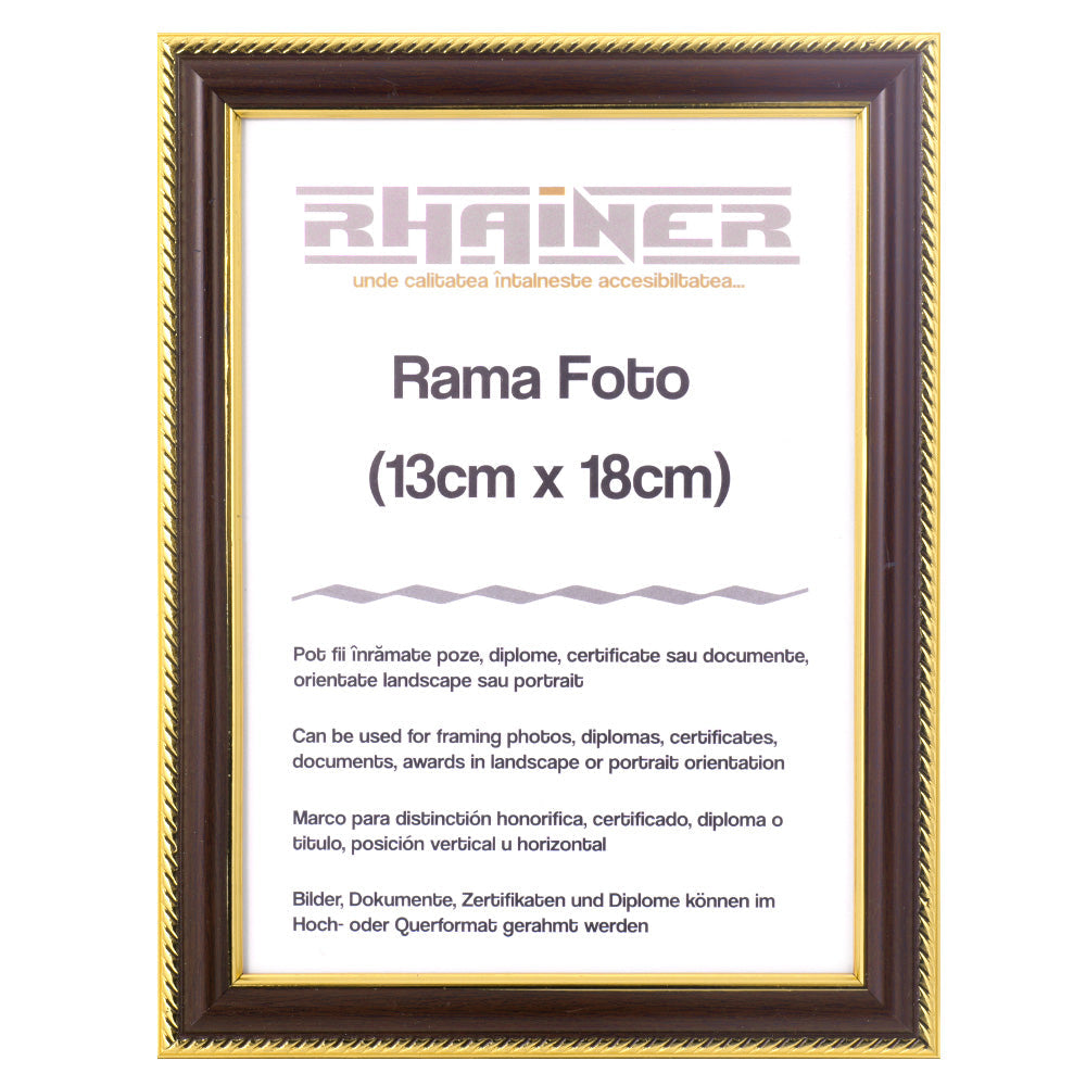 Rama foto Athos maro+auriu 13x18