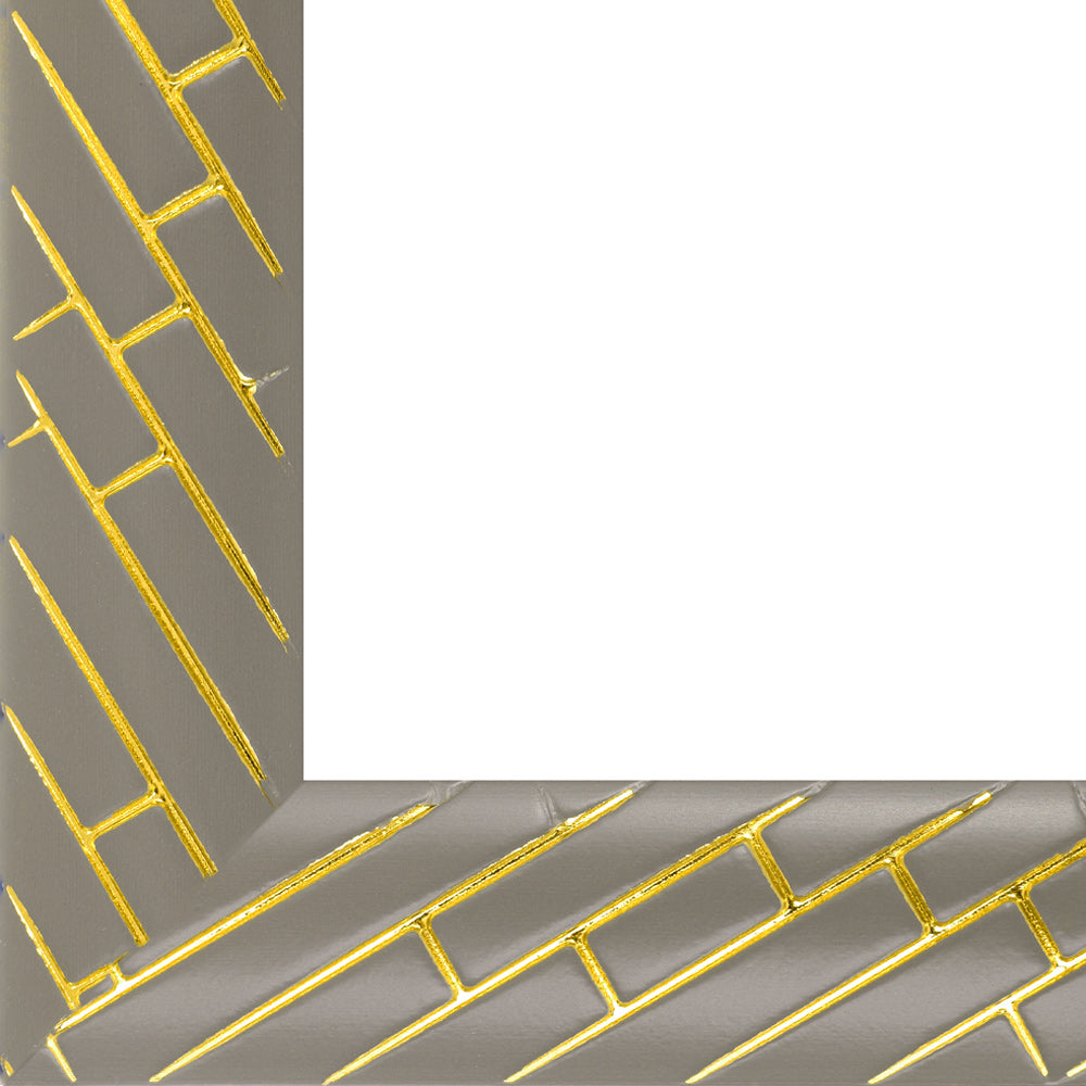 Rama foto Barrio gri+auriu A4