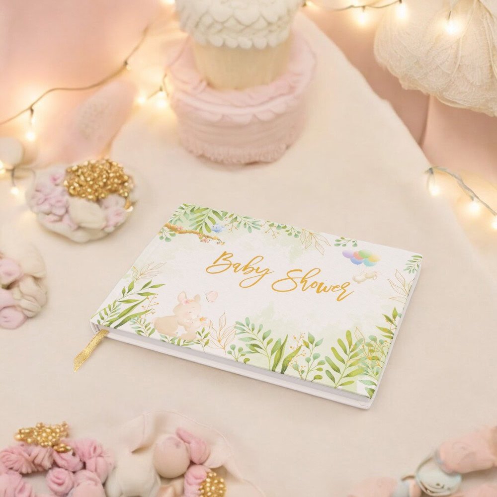 Album Baby Shower model floral - Alb - CraftUp