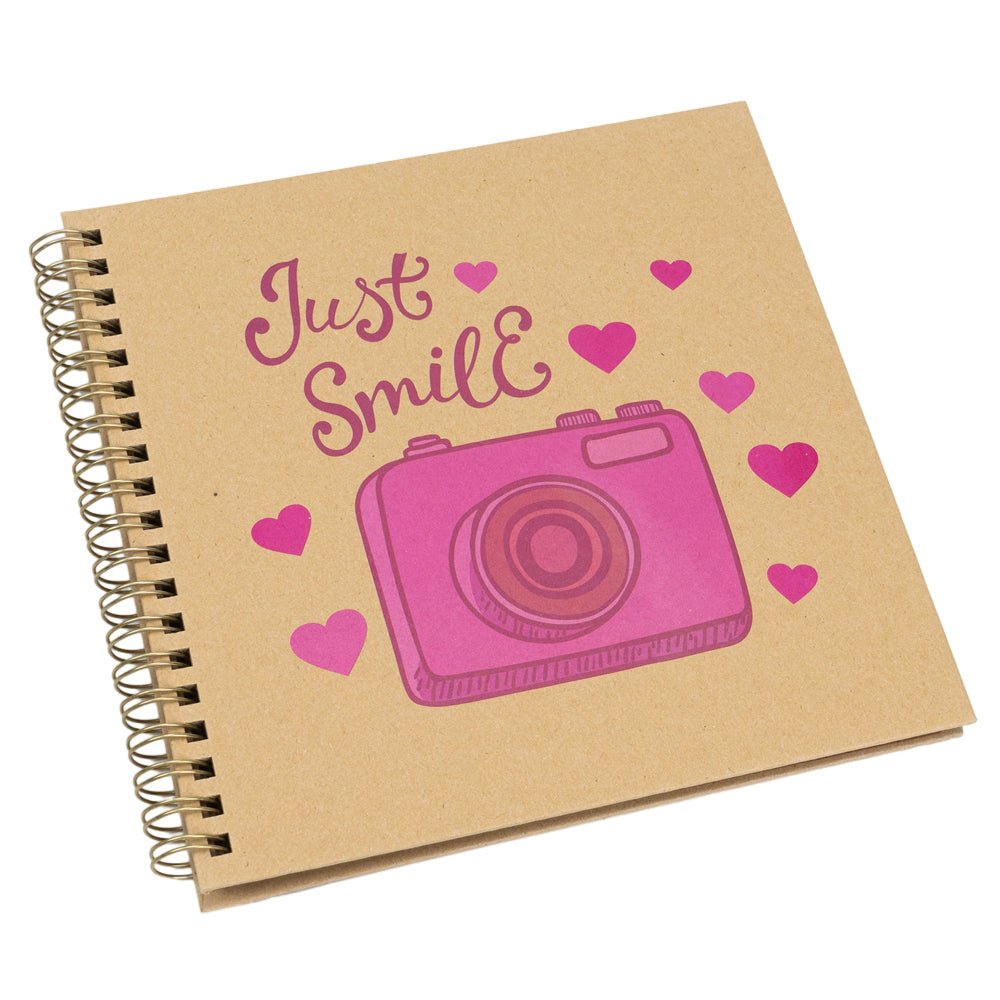Album foto hârtie copertă Just Smile - kraft - CraftUp