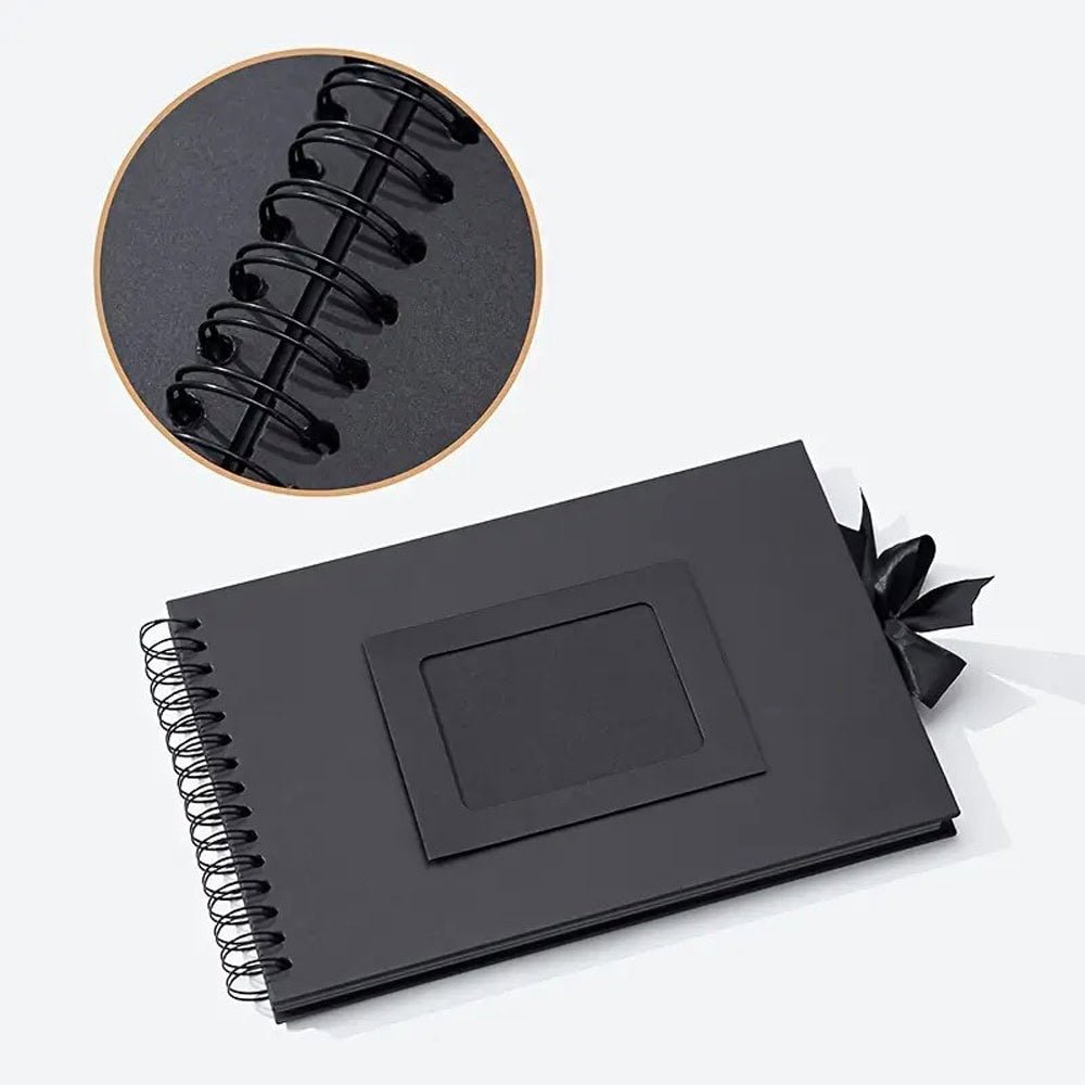 Album Foto Tip Scrapbook cu Spirală și Închidere Panglică - CraftUp