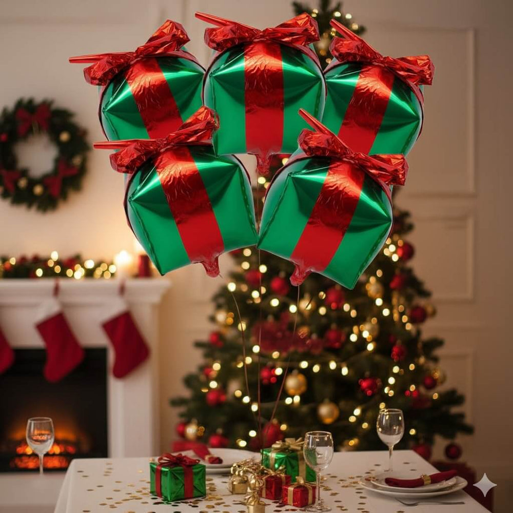 Balon folie Crăciun în formă de cadou (set 25 buc) - CraftUp