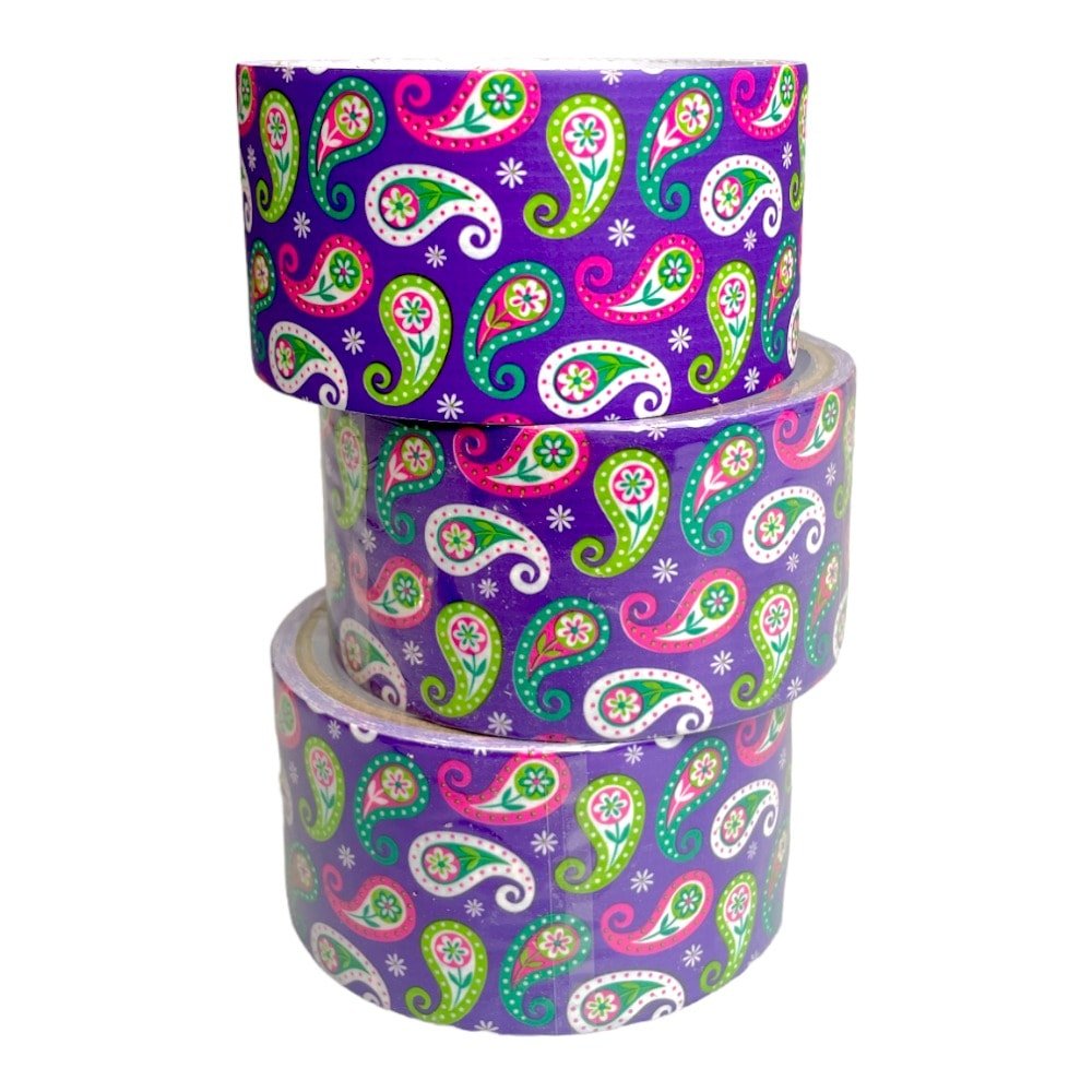 Bandă adezivă cu model - floricele colorate 4.8cm x 5m - CraftUp