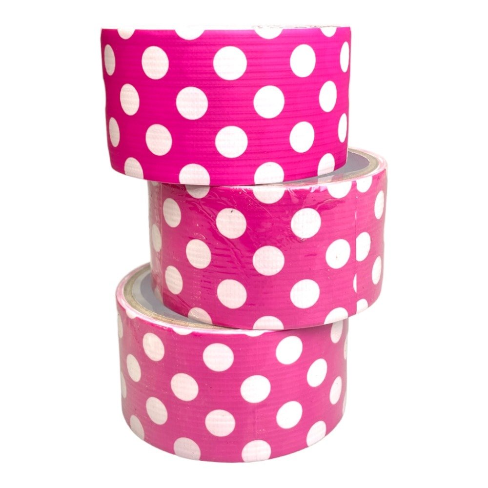 Bandă adezivă cu model - tipar roz 4.8cm x 5m - CraftUp