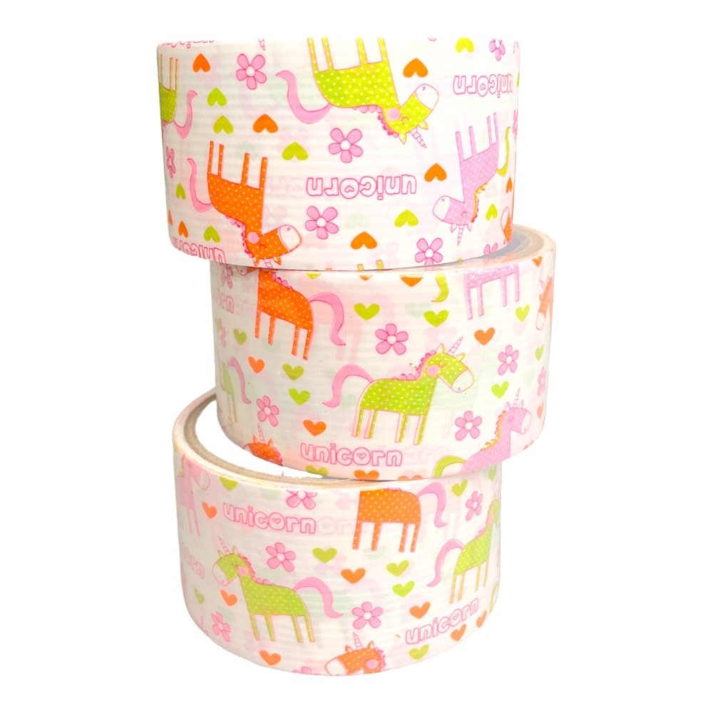 Bandă adezivă cu model - unicorni 4.8cm x 5m - CraftUp