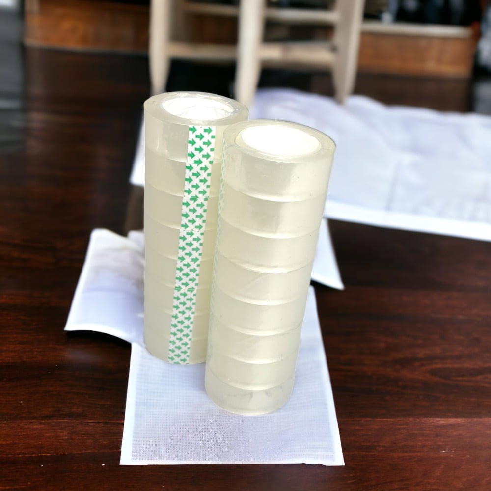 Bandă adezivă transparentă 1.8cm x 25m (set 8 role) - CraftUp