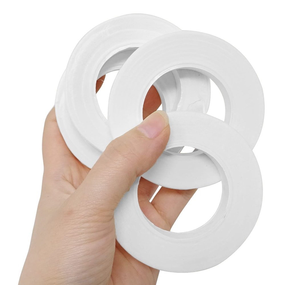 Bandă floristică - Alb (set 12 role) 1.2cm x 27m - CraftUp