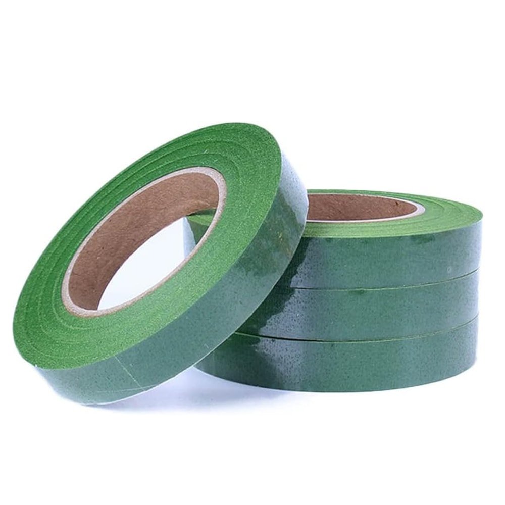 Bandă floristică - Verde (set 12 role) 1.2cm x 27m - CraftUp