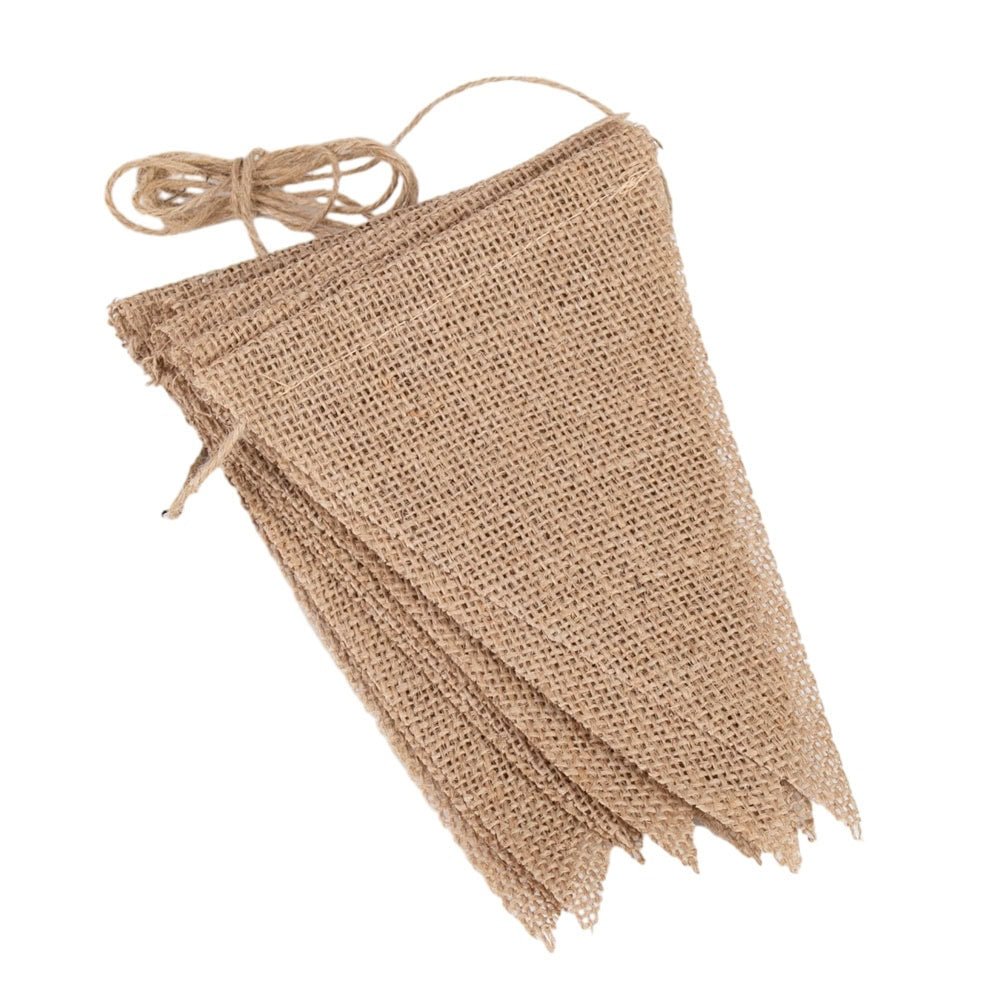 Banner triunghi iută cu sfoară - Maro - CraftUp