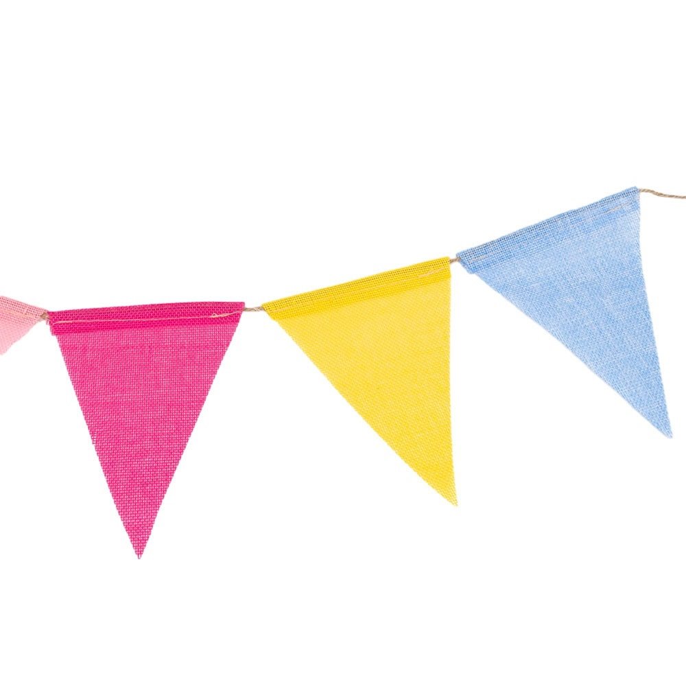 Banner triunghi textil cu sfoară - multicolor - CraftUp