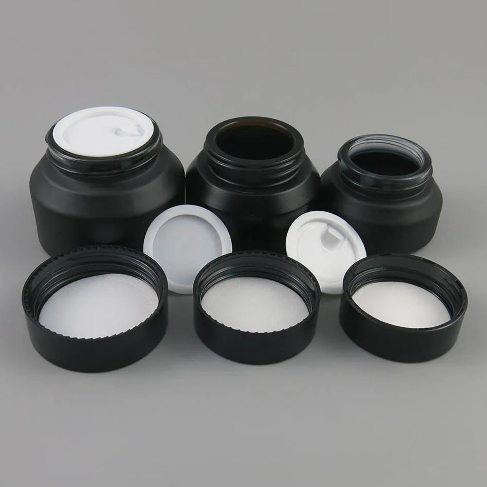 Borcan negru mat cu capac 100ml - CraftUp