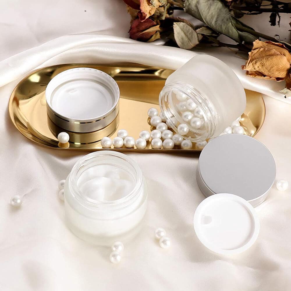 Borcan rotund mat cu capac argintiu 30ml - CraftUp