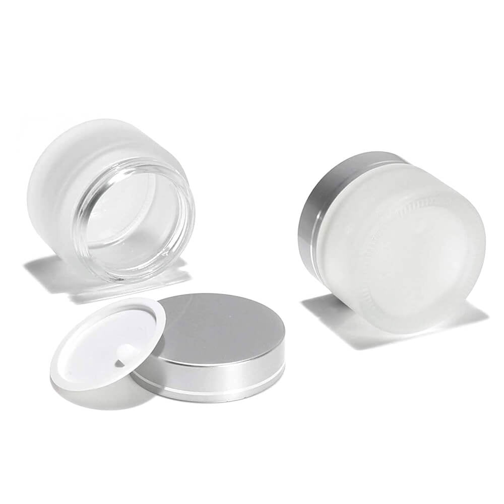 Borcan rotund mat cu capac argintiu 30ml - CraftUp