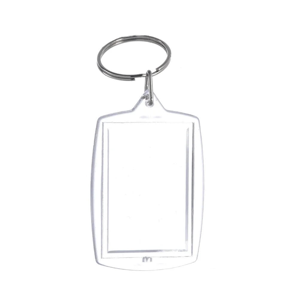 Breloc dreptunghiular transparent inserție foto 5,5x4cm - CraftUp