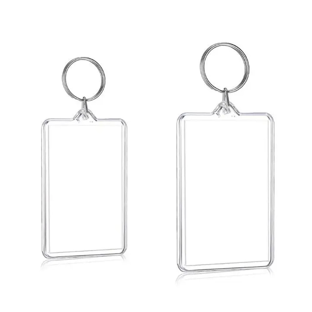 Breloc dreptunghiular transparent inserție foto 7,6x5.1cm - CraftUp