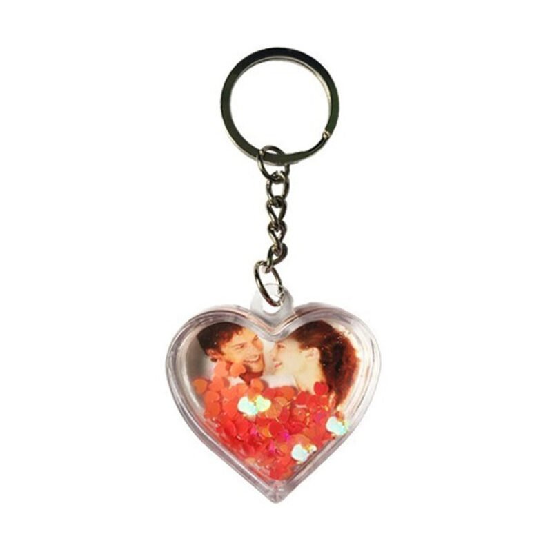 Breloc glob foto - inimă - CraftUp