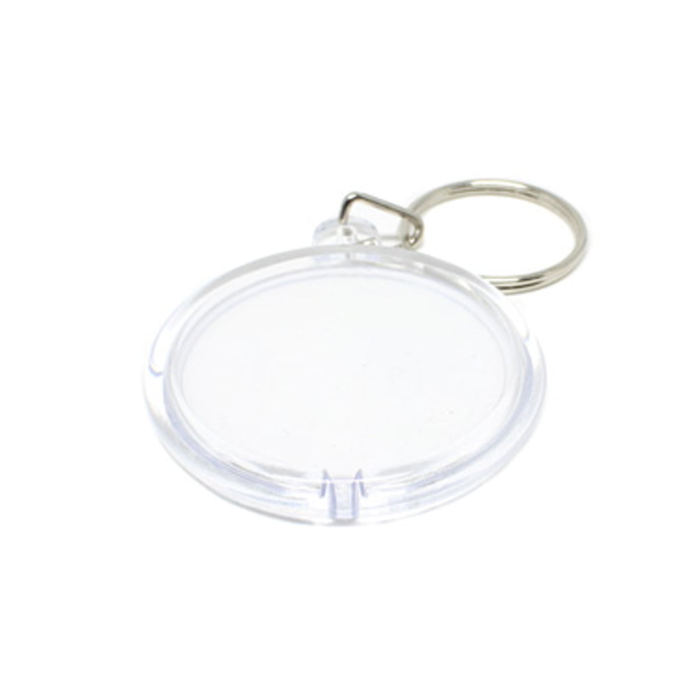 Breloc rotund transparent inserție foto 4,7cm - CraftUp