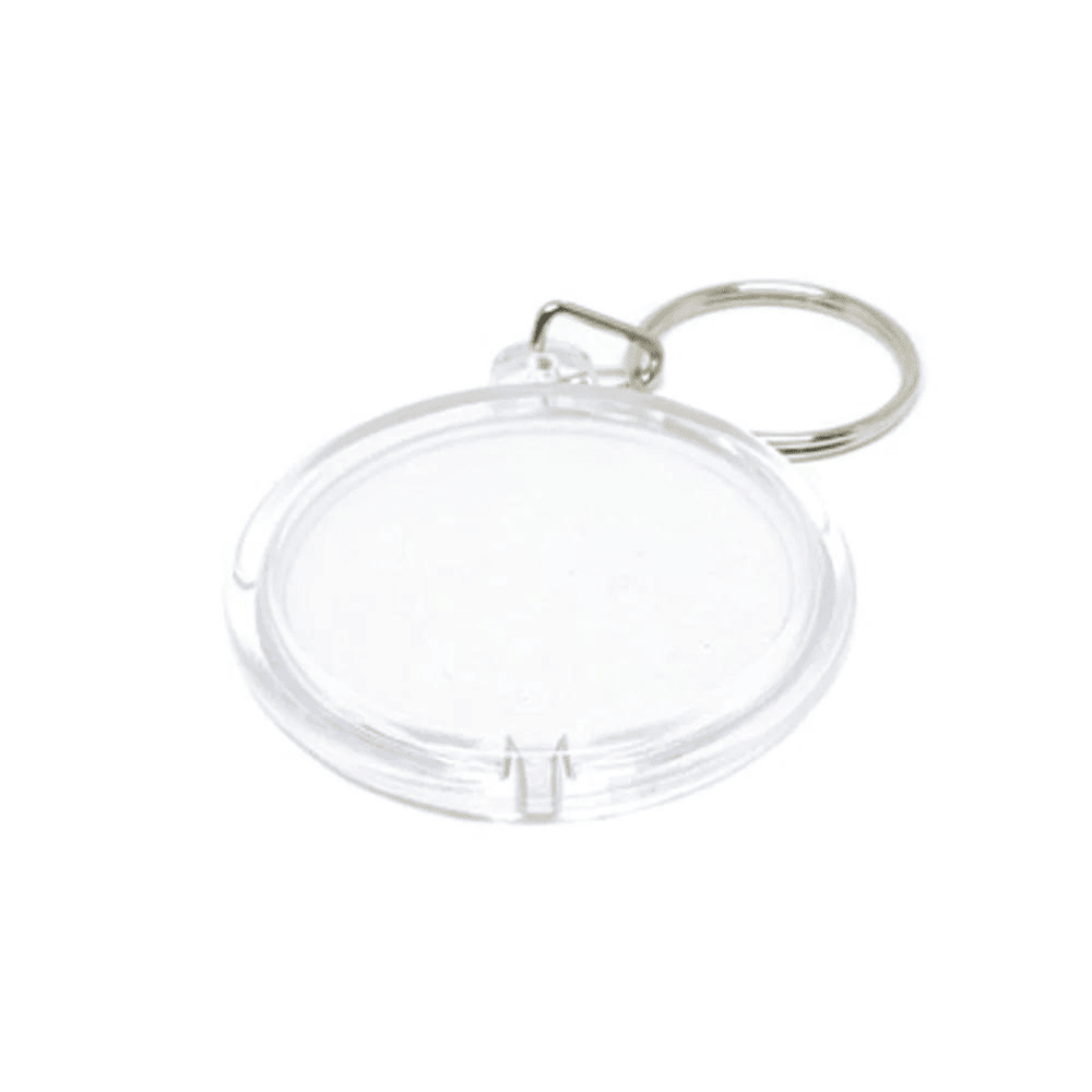 Breloc rotund transparent inserție foto 4,7cm - CraftUp