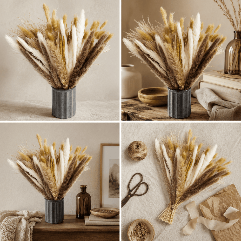 Buchet de plante uscate naturale - mix (set 120 buc) - CraftUp