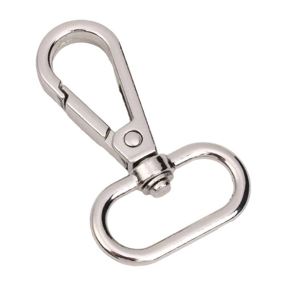 Carabină breloc cu cap rotativ - model 3 argintiu (set 100 buc) - CraftUp