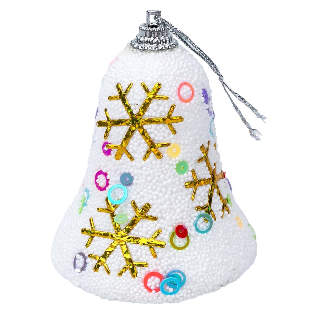 Clopoței decorativi Crăciun cu fulgi (set 4 buc) - CraftUp