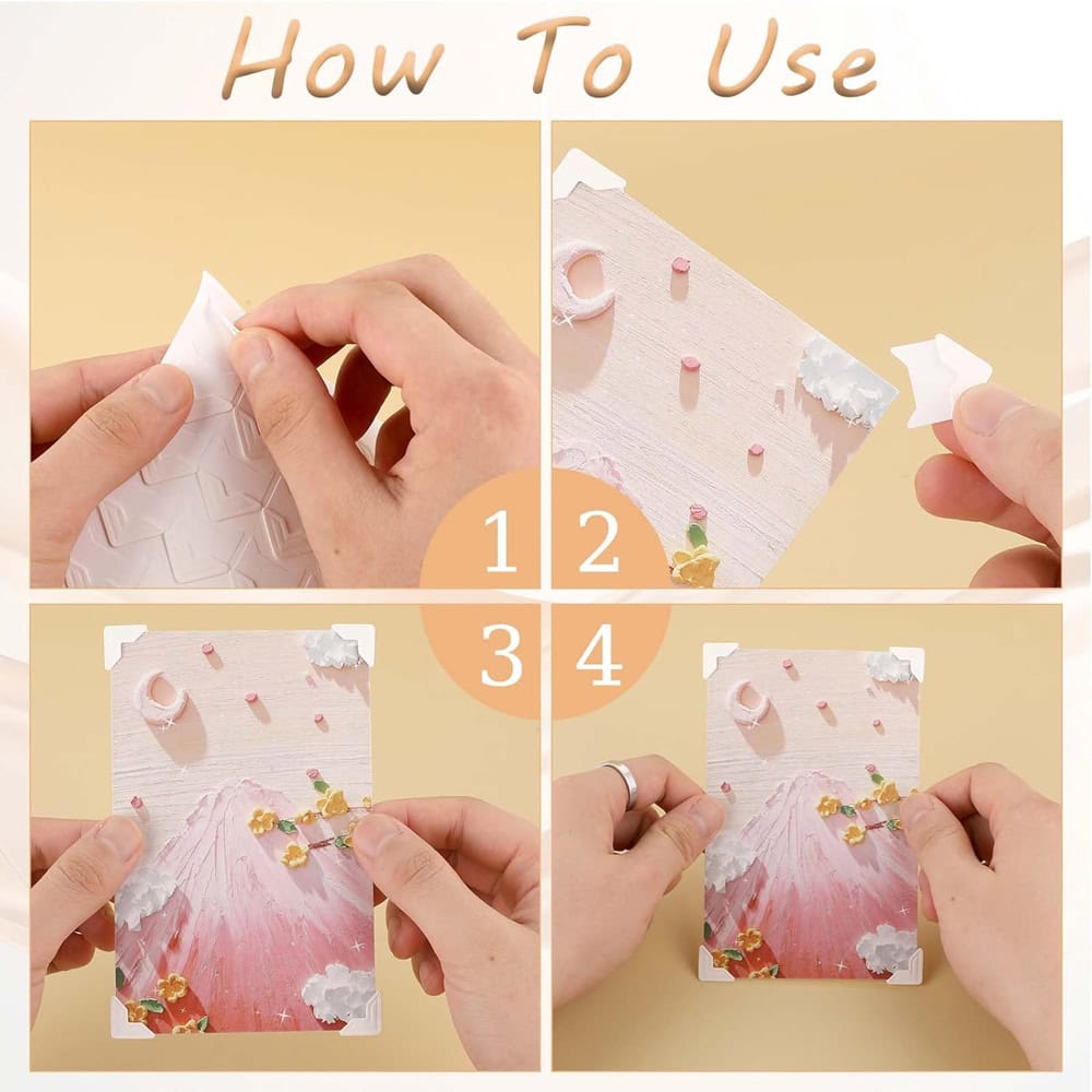 Colțare sticker pentru fotografii - alb (set 240 buc) - CraftUp