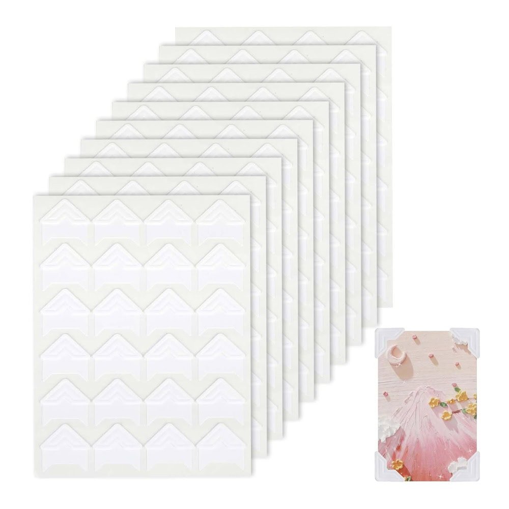 Colțare sticker pentru fotografii - alb (set 240 buc) - CraftUp