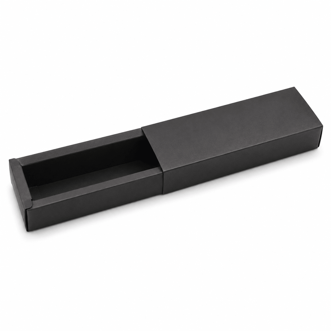 Cutie alungită cu sertar - negru (set 50 buc) - CraftUp