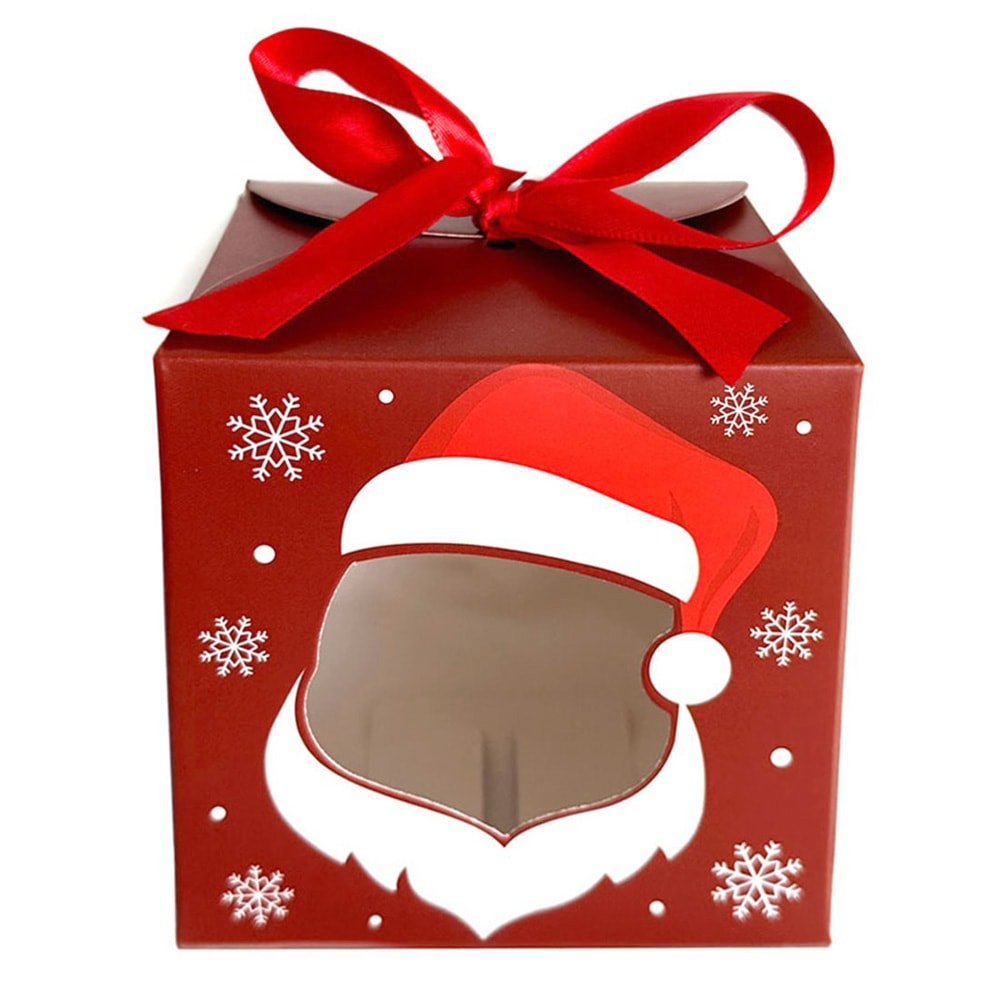 Cutie căni Crăciun cu fundă roșie - CraftUp