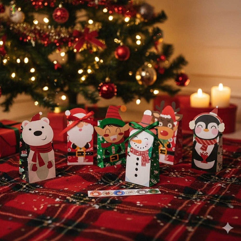 Cutie Crăciun 3D cu stickere - mix 6 modele (set 24 buc) - CraftUp